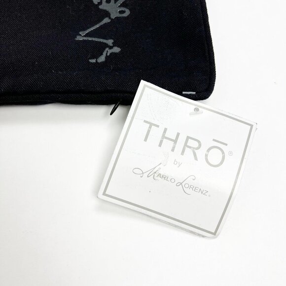 NWT THRO by Marlo Lorenz Happy Halloween Glow in the Dark Skeleton Pillow Cover - Picture 3 of 6